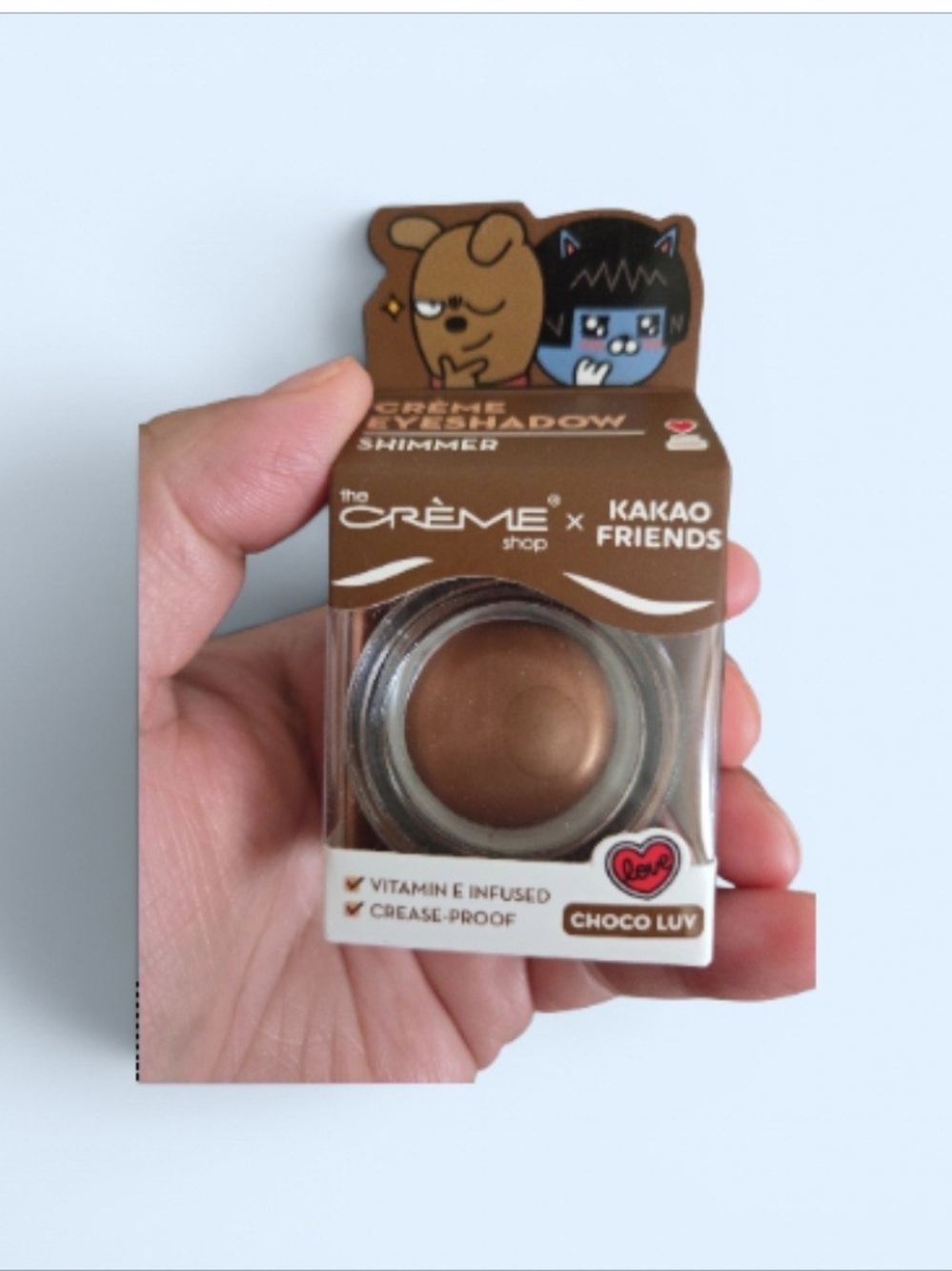 the Crème Shop Kakao Friends Choco Luv Shimmer Cream Eyeshadow - Brown